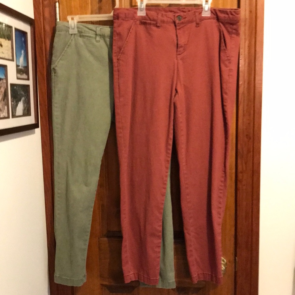 Bundle of 2 Faded Glory casual slacks VGUC